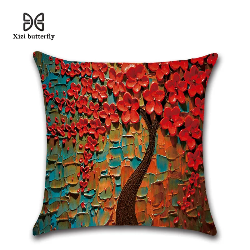 Oil painting tree Cushion Cover Cotton material Pillow Cases 45X45cm Bedroom Sofa Pillowcase Home Decor Christmas gift
Oil painting tree Cushion Cover Cotton material Pillow Cases 45X45cm Bedroom Sofa Pillowcase Home Decor Christmas gift