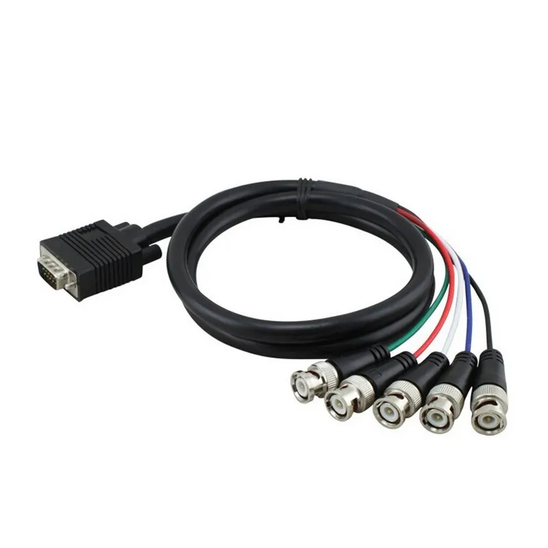 Новый SVGA до 5 BNC RGB кабель монитора VGA свинцовый 59 "видео | Компьютеры и офис