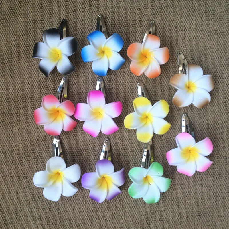 HappyKiss 12pcs Hawaiian flower jewelry Frangipani Polymer hair pin frangipani artificial flower Girls wedding bride BB CLIP
HappyKiss 12pcs Hawaiian flower jewelry Frangipani Polymer hair pin frangipani artificial flower Girls wedding bride BB CLIP