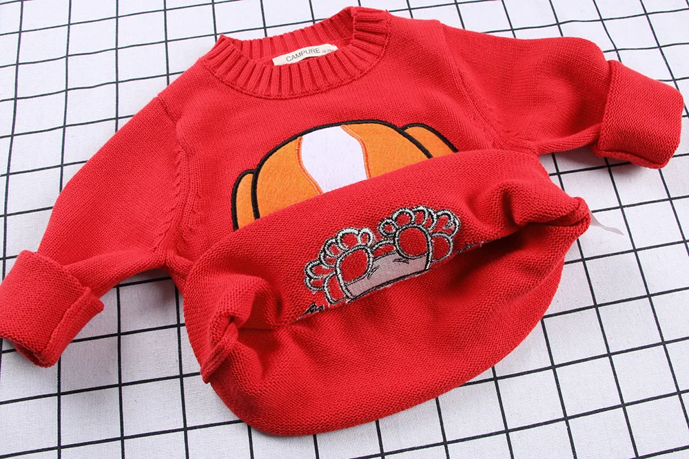 Autumn Winter Boys Girls Thick Sweaters Kids Clothes Dog Cartoon Embroidery Pullovers Children Baby Jacquard Weave Tops 1-6T
Autumn Winter Boys Girls Thick Sweaters Kids Clothes Dog Cartoon Embroidery Pullovers Children Baby Jacquard Weave Tops 1-6T