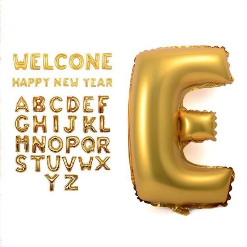 40 inches Gold silver Letter Foil Balloons Birthday Party Banner Helium Letter Balloon Wedding Decoration Ballons Holiday Supply
40 inches Gold silver Letter Foil Balloons Birthday Party Banner Helium Letter Balloon Wedding Decoration Ballons Holiday Supply