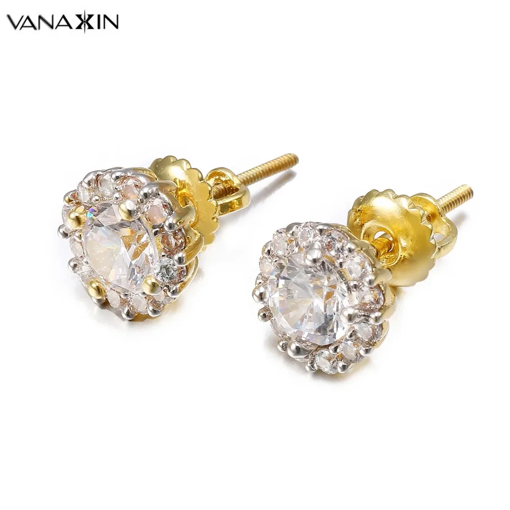 VANAXIN Earrings For Women AAA CZ Stone Fashion Jewelry Gold Color Rhodium Plated Bijoux Cute Stud New Design
VANAXIN Earrings For Women AAA CZ Stone Fashion Jewelry Gold Color Rhodium Plated Bijoux Cute Stud New Design