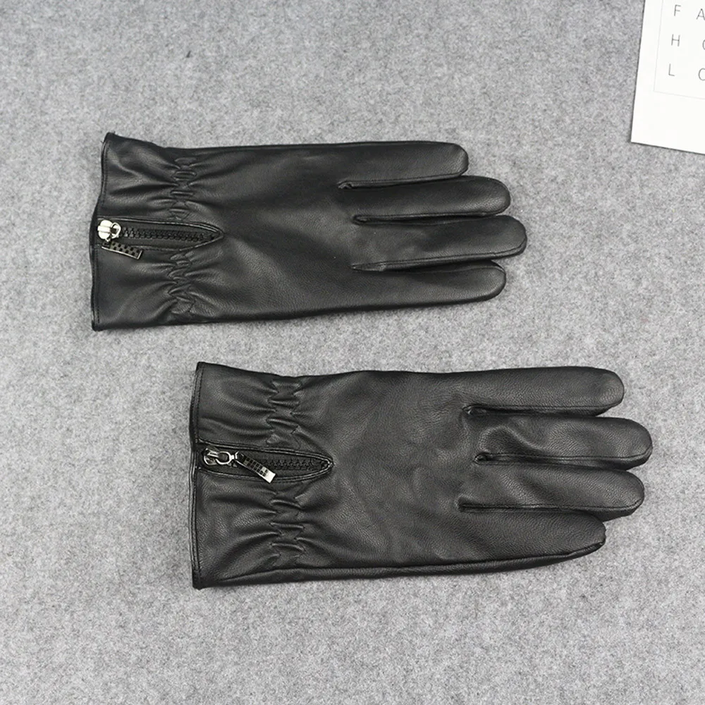 Fashion 1 Pair Men Luxurious PU Leather Gloves Winter Warm Driving Ski Gloves Cashmere Full Finger Gloves With Zipper o10 oc6
Fashion 1 Pair Men Luxurious PU Leather Gloves Winter Warm Driving Ski Gloves Cashmere Full Finger Gloves With Zipper o10 oc6
