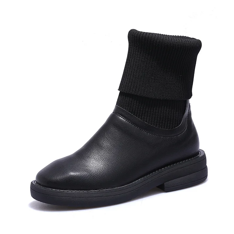 CuddlyIIPanda Women Fashion Ankle Snow Boots Genuine Leather Sock Boots Autumn Winter Warm Short Boots Woman Casual Shoes
CuddlyIIPanda Women Fashion Ankle Snow Boots Genuine Leather Sock Boots Autumn Winter Warm Short Boots Woman Casual Shoes