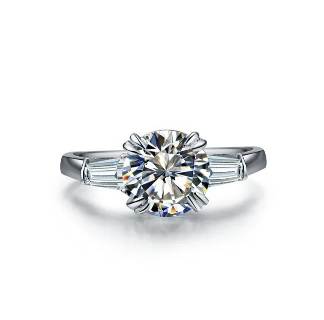 AU585 14K White Gold Engagement Ring 2Ct Round Brilliant Noble Diamond Ring for Women Vintage Promise Jewelry Gift for Female
AU585 14K White Gold Engagement Ring 2Ct Round Brilliant Noble Diamond Ring for Women Vintage Promise Jewelry Gift for Female