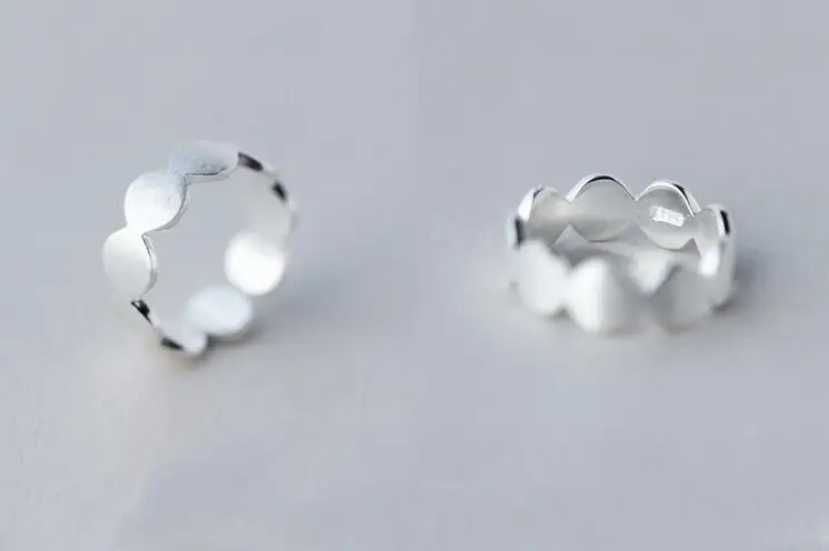 Женское винтажное Открытое кольцо простое украшение из стерлингового серебра 2017