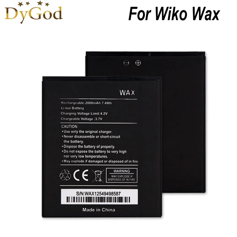 DyGod For Wiko WAX Battery Batterie Bateria AKKU 2000mAh Phone | Мобильные телефоны и аксессуары