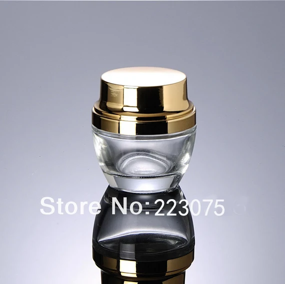 20G transparent glass Dispenser cream jar with golden cap glass bottle for Skin Care, Travel, 200pcs/lot
20G transparent glass Dispenser cream jar with golden cap glass bottle for Skin Care, Travel, 200pcs/lot