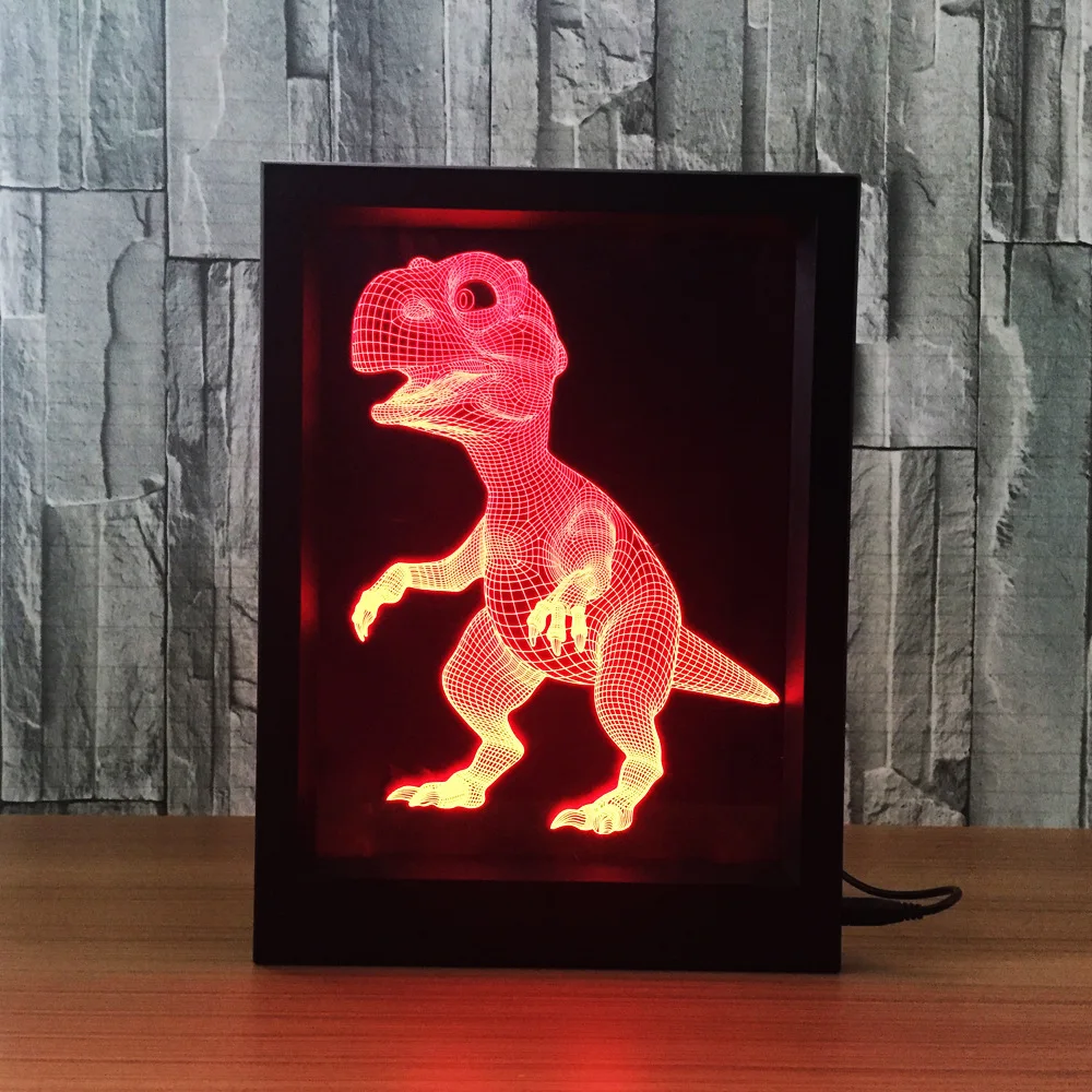 Dinosaurs Photo Frame Lamp Remote Control 7 Colors Change USB LED Night Light 3D Desk Lamp Home Decor Christmas Gifts 3AAA Power
Dinosaurs Photo Frame Lamp Remote Control 7 Colors Change USB LED Night Light 3D Desk Lamp Home Decor Christmas Gifts 3AAA Power