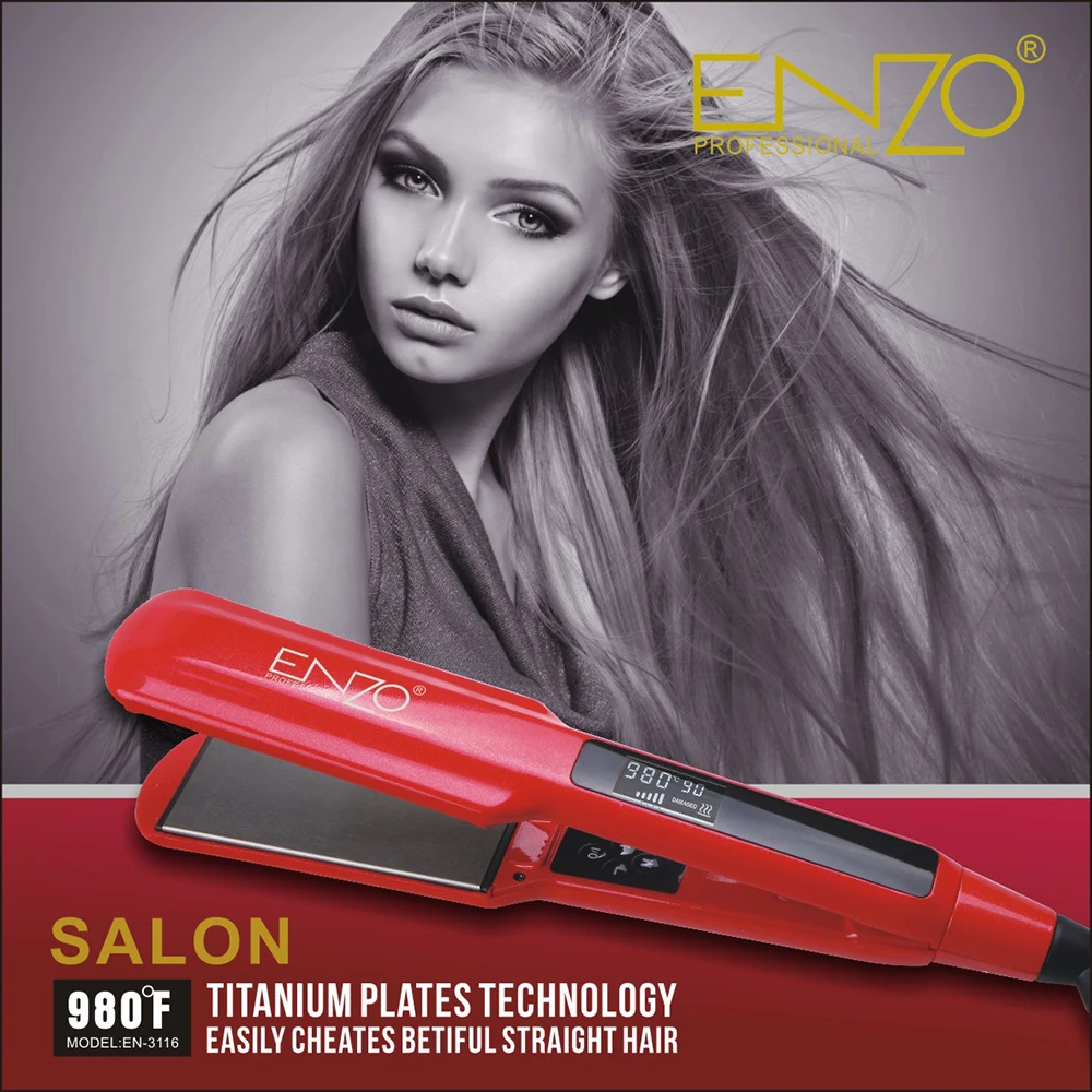 ENZO Professional Infrared Hair Straightener Ceramic Flat Iron Electric Salon Curling Iron Fast Heating Keratin Straighteners
ENZO Professional Infrared Hair Straightener Ceramic Flat Iron Electric Salon Curling Iron Fast Heating Keratin Straighteners