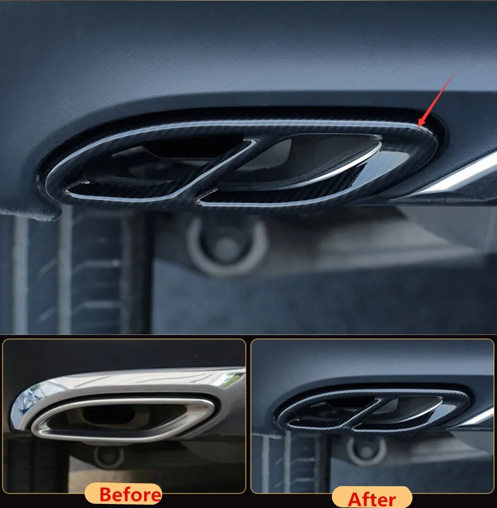 2 шт. накладки на выхлопную трубу Mercedes Benz A B C E CLA GLE GLS Class & W205 W213 X205|Лепнина для