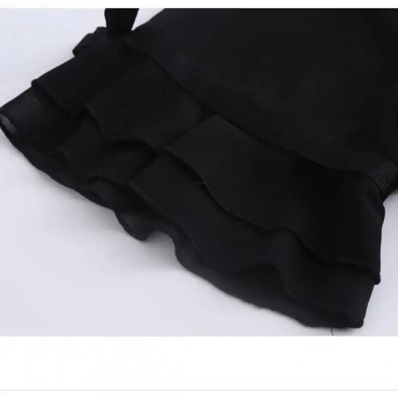 Plus Size 10XL 9XL 8XL 4XL Women Ruffle Sleeves Black Chiffon Dress For Summer Loose Size Lace Patchwork Sliming Tops Femininas
Plus Size 10XL 9XL 8XL 4XL Women Ruffle Sleeves Black Chiffon Dress For Summer Loose Size Lace Patchwork Sliming Tops Femininas