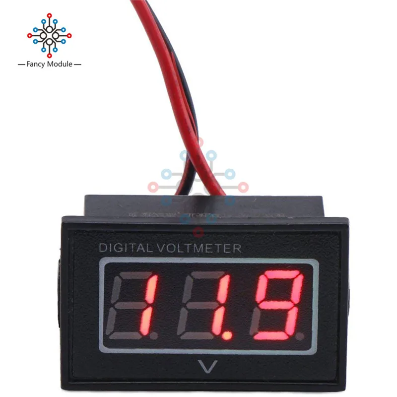 DC 2.5-30V LED Waterproof Digital Voltmeter Voltage Meter for Electric Vehicle Red
DC 2.5-30V LED Waterproof Digital Voltmeter Voltage Meter for Electric Vehicle Red