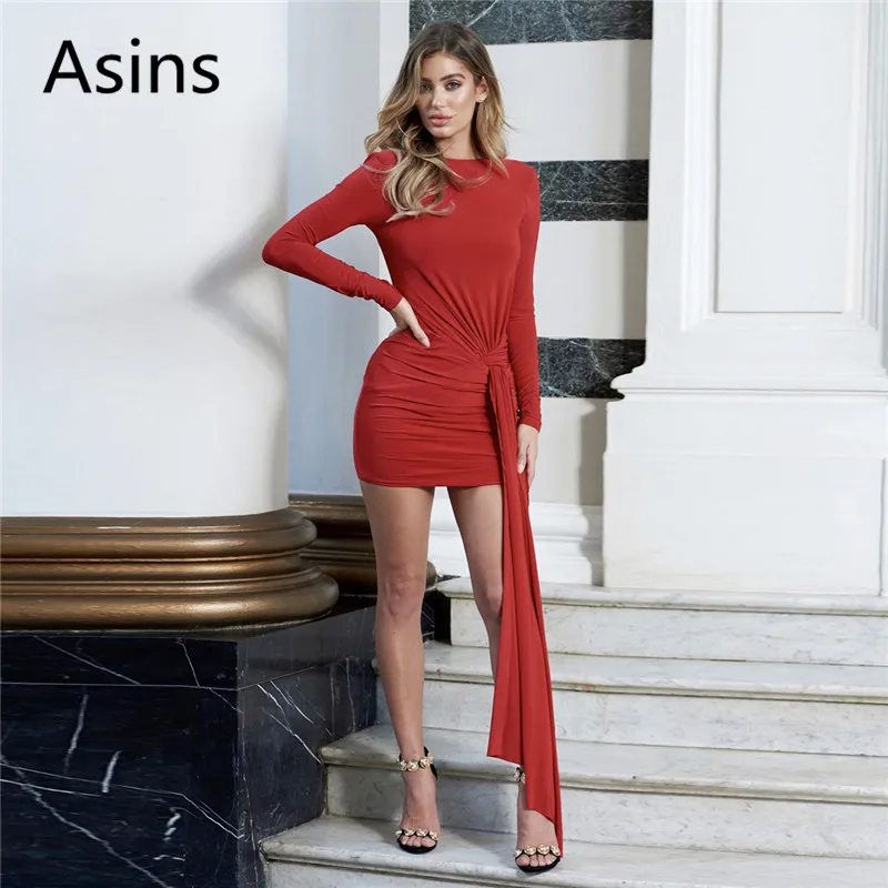 Платье-мини женское однотонное с круглым вырезом и длинным рукавом
Платье-мини женское однотонное с круглым вырезом и длинным рукавом