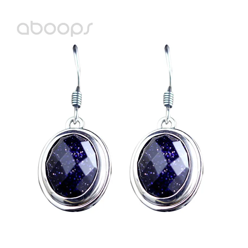Vintage 925 Sterling Silver Dangle Earrings with Oval Blue Sandstone for Women Girls,Free Shipping
Vintage 925 Sterling Silver Dangle Earrings with Oval Blue Sandstone for Women Girls,Free Shipping