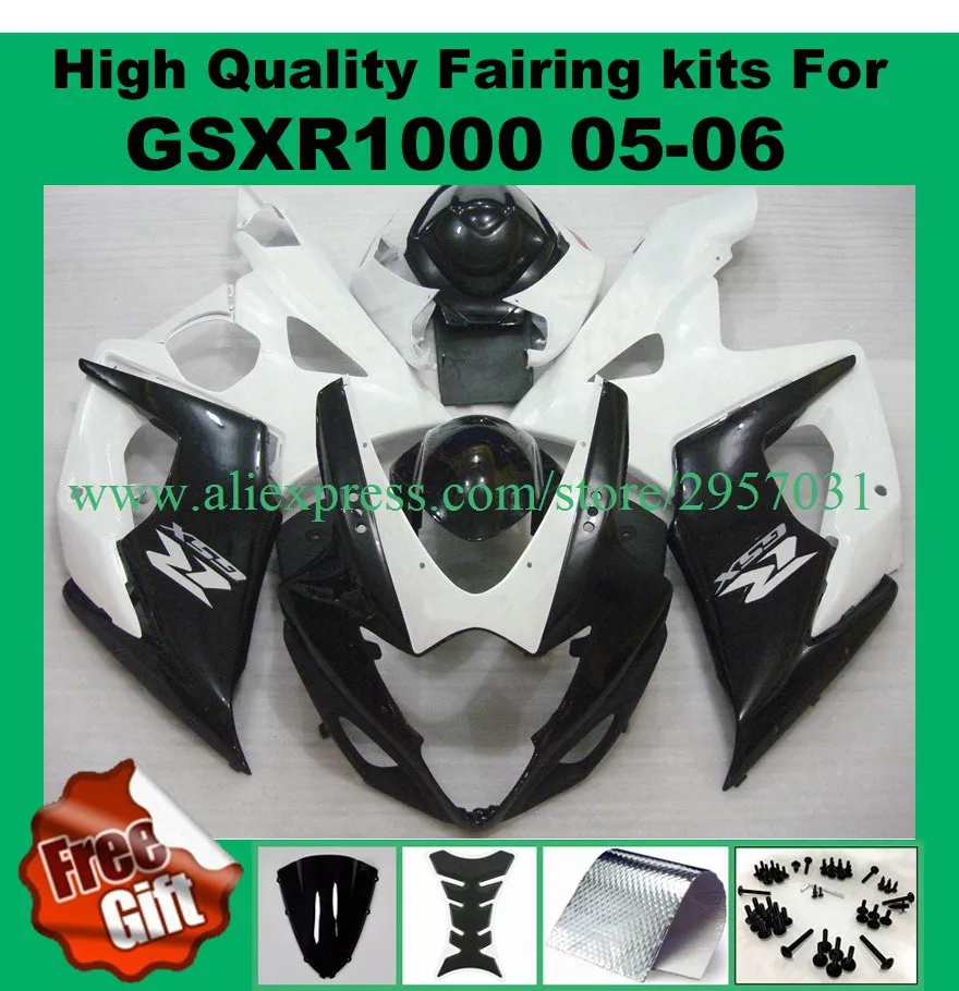 100%Fit Injection fairings for SUZUKI GSXR1000 05 06 GSX-R1000 2005 2006 K5 fairing kits GSXR 1000 06 05 white black #672 9gifts
100%Fit Injection fairings for SUZUKI GSXR1000 05 06 GSX-R1000 2005 2006 K5 fairing kits GSXR 1000 06 05 white black #672 9gifts