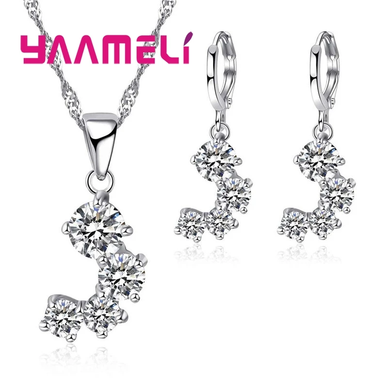 New Arrival AAA Cubic Zirconia Curve Jewelry Set 925 Sterling Silver for Women Wedding Necklace/Earrings Wholesale
New Arrival AAA Cubic Zirconia Curve Jewelry Set 925 Sterling Silver for Women Wedding Necklace/Earrings Wholesale