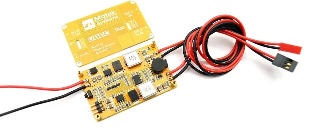 Система Matek UBEC DUO 4A/5 ~ 12V & 4A/5V для радиоуправляемого квадрокоптера самолета