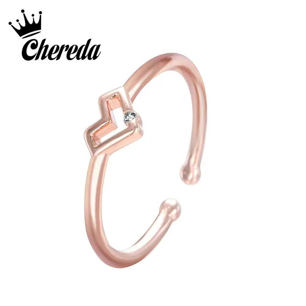 Chereda Tiny Small Heart Rings for Women Rose Gold Crystal Party Open Ring Ajustable Statement Geometric Jewelry
Chereda Tiny Small Heart Rings for Women Rose Gold Crystal Party Open Ring Ajustable Statement Geometric Jewelry