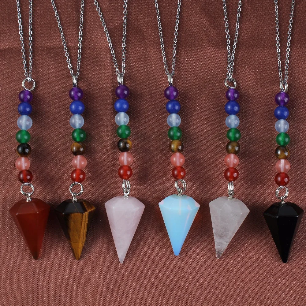 xinshangmie Silver Plated Natural Rose Quartzs Tiger Eye Stone Pyramid 7 Healing Chakra Energy Round Beads Pendant Necklace
xinshangmie Silver Plated Natural Rose Quartzs Tiger Eye Stone Pyramid 7 Healing Chakra Energy Round Beads Pendant Necklace