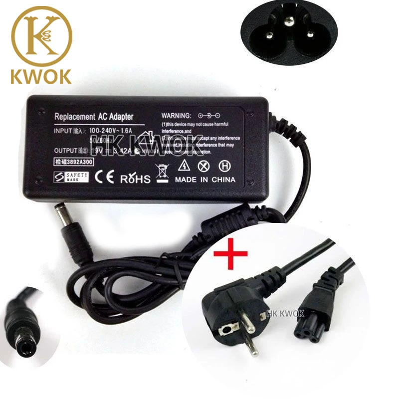 EU Power Cord + 19V 3.42A 5.5 X 2.5mm N101 Laptop For Asus/Lenovo/Toshiba/BenQ AC Adapter Power Supply Charger Free Shipping
EU Power Cord + 19V 3.42A 5.5 X 2.5mm N101 Laptop For Asus/Lenovo/Toshiba/BenQ AC Adapter Power Supply Charger Free Shipping