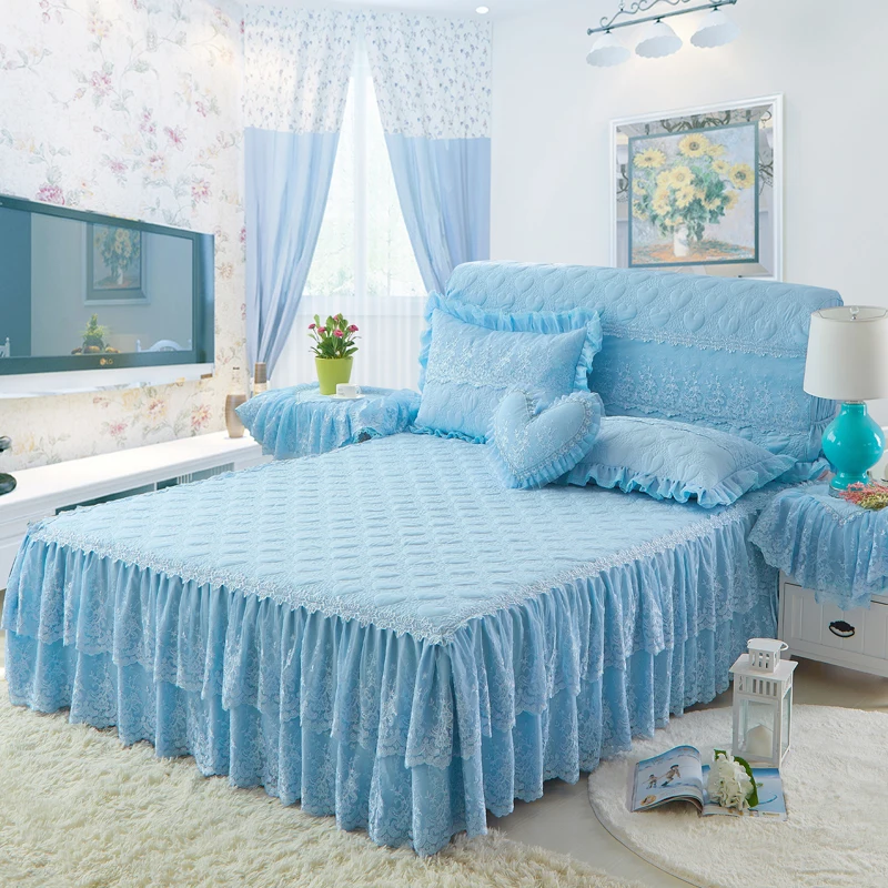 Quilted Thick mattress cover 1.5x2m/1.8x2m/2x2.2m queen king size lace girls 4Pcs bedskirt set pillowcases girls bed room set32
Quilted Thick mattress cover 1.5x2m/1.8x2m/2x2.2m queen king size lace girls 4Pcs bedskirt set pillowcases girls bed room set32