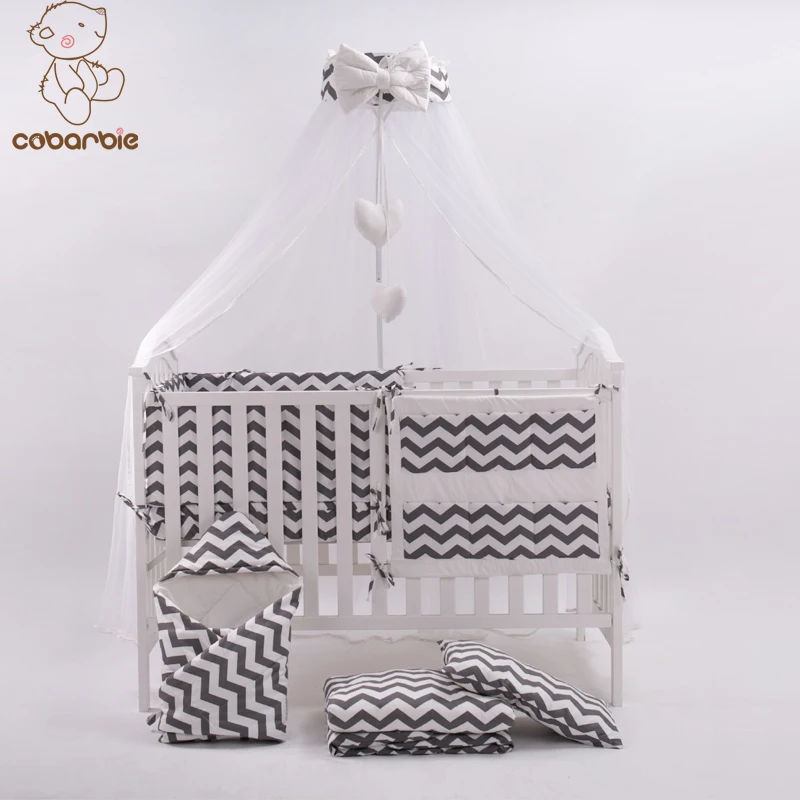 7 Pc Grey Fashion Bed Cot bedding set for newborn babies Infant Room Kids Baby Bedroom Set Nursery Bedding
7 Pc Grey Fashion Bed Cot bedding set for newborn babies Infant Room Kids Baby Bedroom Set Nursery Bedding
