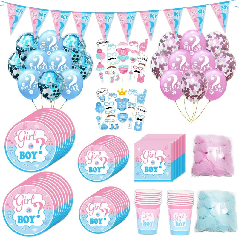 Omilut Gender Reveal Party Disposable Tableware Baby Shower Boy/Girl Birthday Party Supplies Pink/Blue Balloons Set Decor
Omilut Gender Reveal Party Disposable Tableware Baby Shower Boy/Girl Birthday Party Supplies Pink/Blue Balloons Set Decor