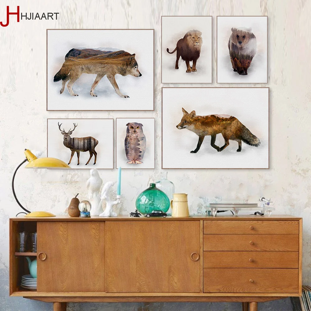 Wolf Animal Canvas Painting Modern Abstract Wild Deer Mountain Forest Art Print Poster Wall Picture Home Decor
Wolf Animal Canvas Painting Modern Abstract Wild Deer Mountain Forest Art Print Poster Wall Picture Home Decor