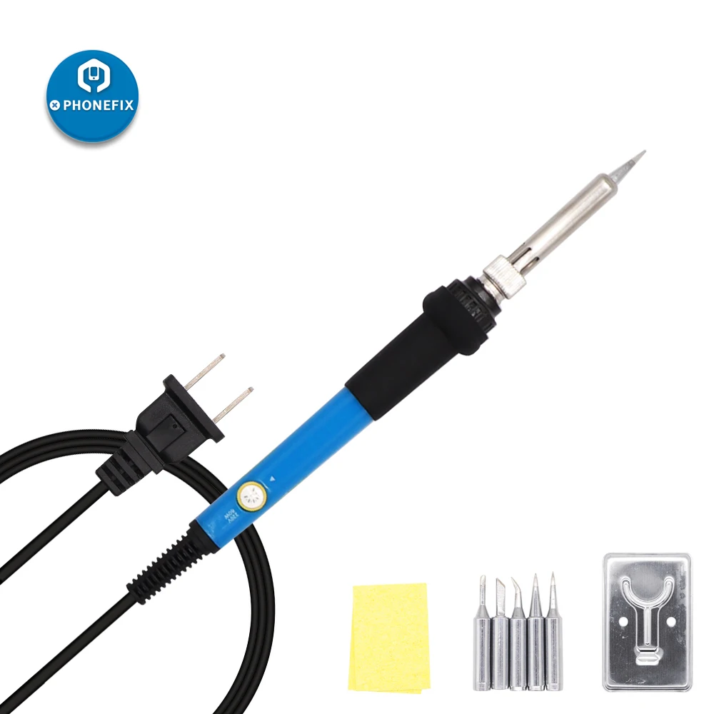 110V 220V 60W Electric Soldering Iron Kit with 5pcs Different Irons Tips Adjustable Temperature Soldering Welding Iron Kit
110V 220V 60W Electric Soldering Iron Kit with 5pcs Different Irons Tips Adjustable Temperature Soldering Welding Iron Kit