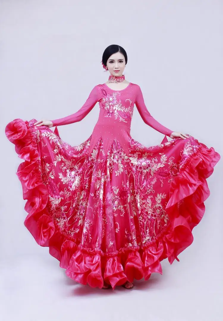 New Rose red/Red Standard Ballroom Dance Dress for Women Stage Performance/Competition Costume,Expansion Skirt for Waltz/Tango
New Rose red/Red Standard Ballroom Dance Dress for Women Stage Performance/Competition Costume,Expansion Skirt for Waltz/Tango