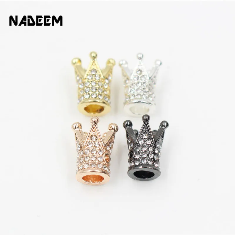 NADEEM Luxury Micro Pave CZ Crystal Crown Beads For Men Bracelet Making Jewelry Wholesale DIY Metal Charm Beads Jewelry Making
NADEEM Luxury Micro Pave CZ Crystal Crown Beads For Men Bracelet Making Jewelry Wholesale DIY Metal Charm Beads Jewelry Making