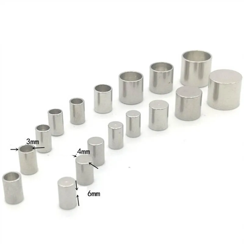 10PCS Fit 1.5/2/3/4/5/6mm Leather Rope Stainless Steel End Caps For Jewelry Making Round Cord Fastener End Crimping DIY Findings
10PCS Fit 1.5/2/3/4/5/6mm Leather Rope Stainless Steel End Caps For Jewelry Making Round Cord Fastener End Crimping DIY Findings