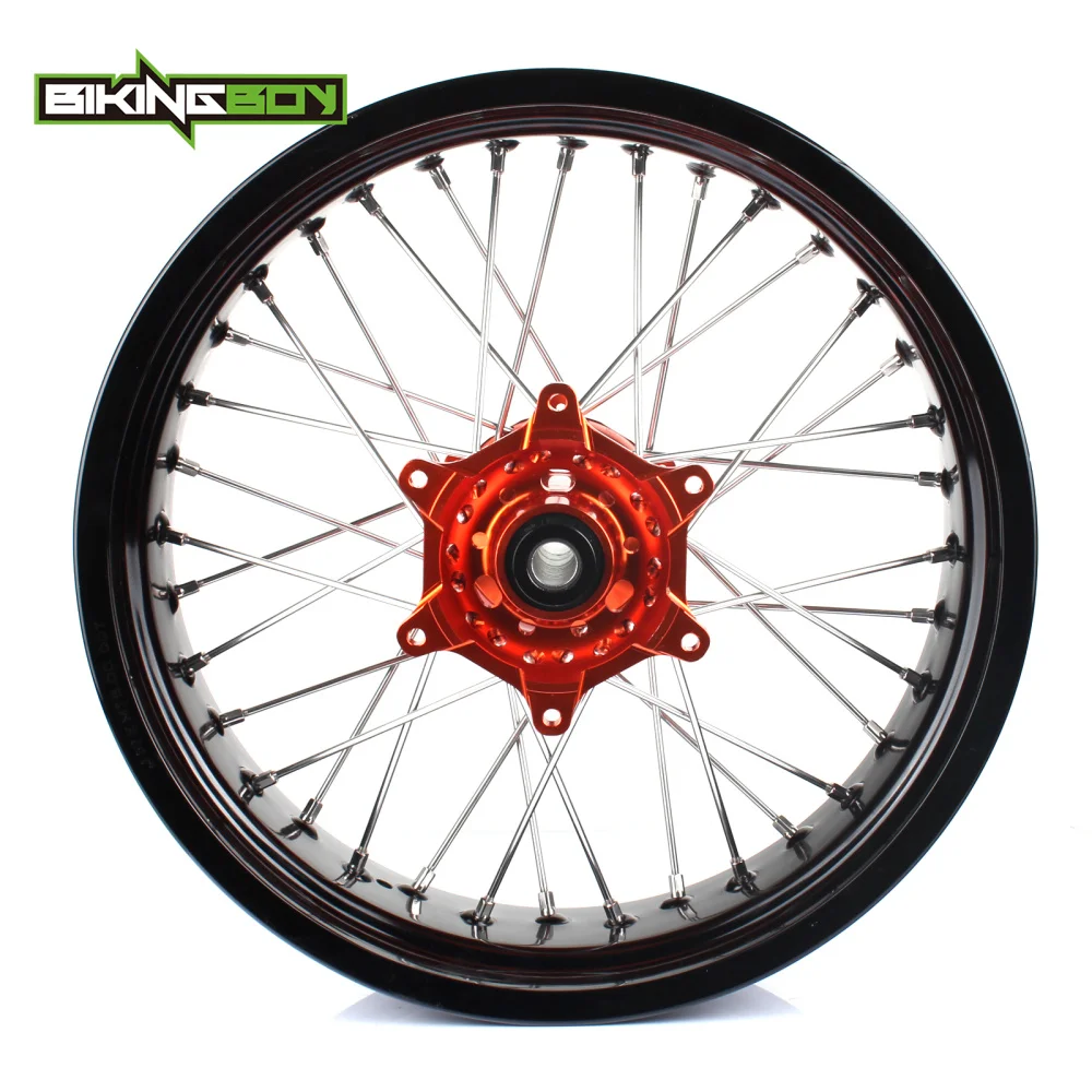 BIKINGBOY 17" Supermoto Front Rear Wheels Rim Hub Set For KTM SX 125 150 250 SX-F 250 350 450 XC-F 250 350 XC 150 250 300 12-14
BIKINGBOY 17" Supermoto Front Rear Wheels Rim Hub Set For KTM SX 125 150 250 SX-F 250 350 450 XC-F 250 350 XC 150 250 300 12-14
