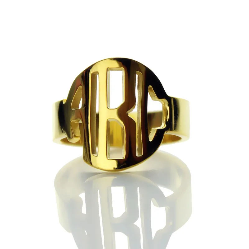 AILIN Circle Block Monogram Ring Personalized 3Initials Monogrammed Ring Name Jewelry
AILIN Circle Block Monogram Ring Personalized 3Initials Monogrammed Ring Name Jewelry
