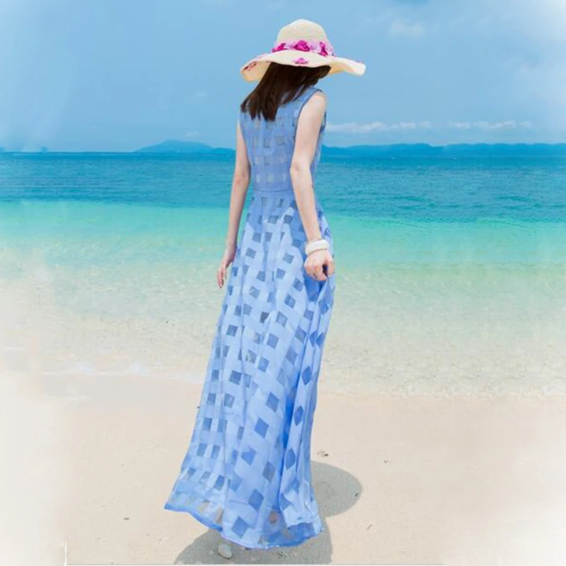 Women Nice Summer Dress Fashion Sleeveless Holiday Beach Dress Solid Color O Neck Vintage Organza Sundress Vestidos Robe
Women Nice Summer Dress Fashion Sleeveless Holiday Beach Dress Solid Color O Neck Vintage Organza Sundress Vestidos Robe