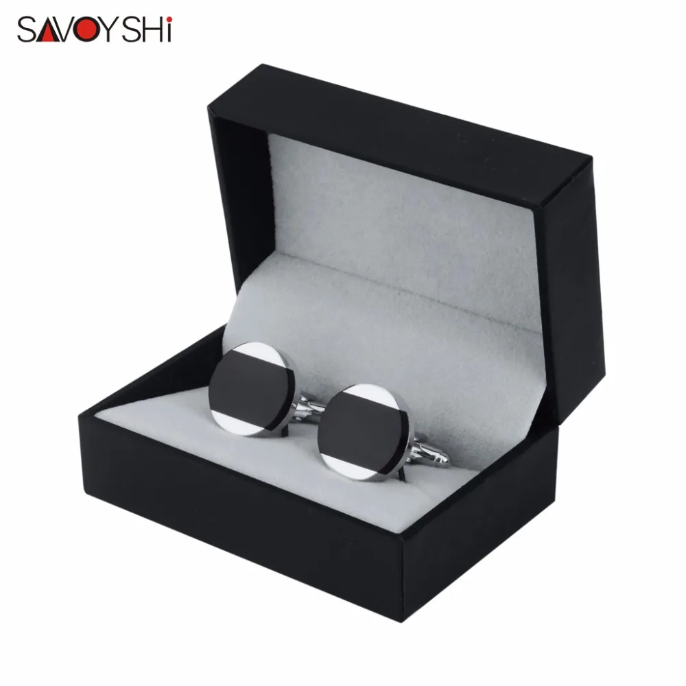 SAVOYSHI Luxury Black Stone Cufflinks for Mens Shirt Buttons High Quality Brand Round Cuff Links Business Gift Jewelry
SAVOYSHI Luxury Black Stone Cufflinks for Mens Shirt Buttons High Quality Brand Round Cuff Links Business Gift Jewelry
