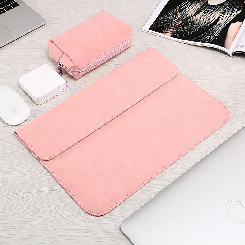 Сумка для ноутбука Xiaomi Macbook Pro 13 Air 11 12 Retina с магнитной пряжкой из искусственной