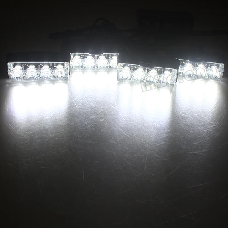 4x4 LED Police Light Car-styling Strobe Warning Light Blue Red Yellow White Car Truck Emergency Light Super Power Firemen Lights
4x4 LED Police Light Car-styling Strobe Warning Light Blue Red Yellow White Car Truck Emergency Light Super Power Firemen Lights