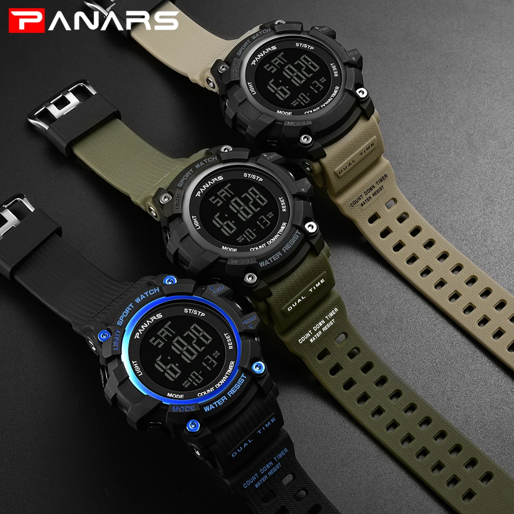 PANARS Sport Digital Watch Mens Military Silicone Army LED Display Waterproof Kids Watch Wristwatch Mens Digital Watches 8004
PANARS Sport Digital Watch Mens Military Silicone Army LED Display Waterproof Kids Watch Wristwatch Mens Digital Watches 8004