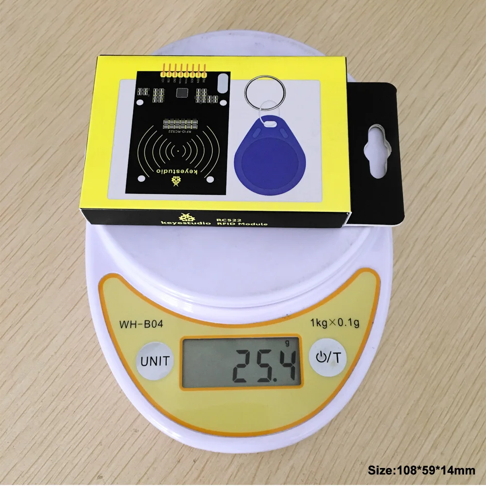 Keyestudio MFRC-522 RC522 RFID RF IC Card Inductive Module + S50 White Card + Key Ring for Arduino 
Keyestudio MFRC-522 RC522 RFID RF IC Card Inductive Module + S50 White Card + Key Ring for Arduino