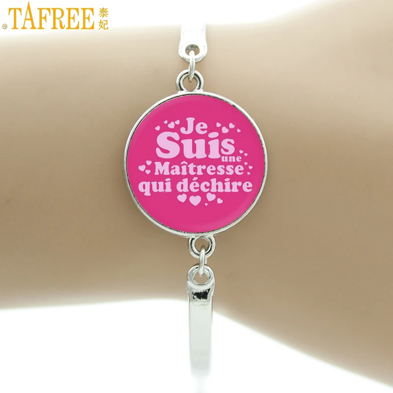 TAFREE new fashion french style teachers bracelet jewelry je suis une maitresse qui dechire bracelets merci maitresse gift CT261
TAFREE new fashion french style teachers bracelet jewelry je suis une maitresse qui dechire bracelets merci maitresse gift CT261