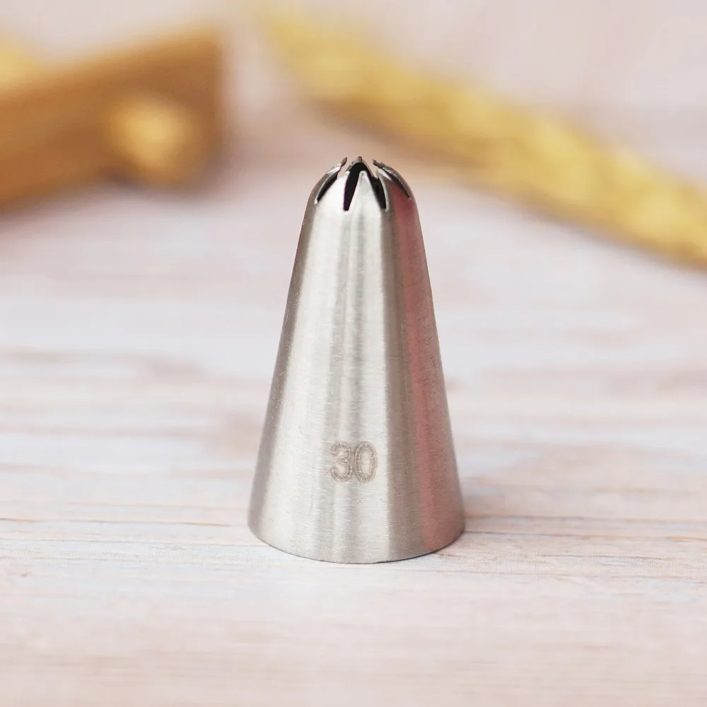 #30 Cream Icing Nozzle Piping Tip Stainless Steel Cake Decorating Tips Icing Piping Pastry Tip Tools Bakeware Small Size
#30 Cream Icing Nozzle Piping Tip Stainless Steel Cake Decorating Tips Icing Piping Pastry Tip Tools Bakeware Small Size