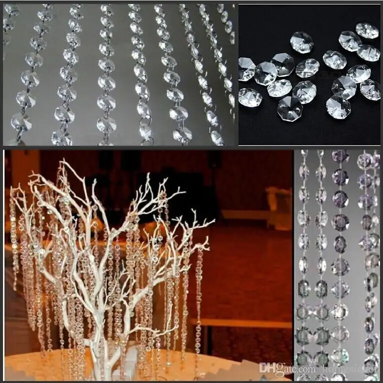66 FT Crystal Garland Strands Clear Acrylic Bead Chain Wedding Party Manzanita Tree Hanging Wedding Decoration
66 FT Crystal Garland Strands Clear Acrylic Bead Chain Wedding Party Manzanita Tree Hanging Wedding Decoration