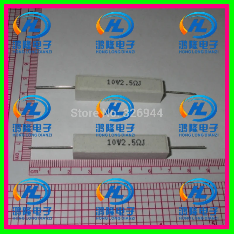 (10pcs/lot) 10W 2.5 ohm +/-5% Horizontal cement resistor / 10W 2.5 ohm 5% Cement resistance / 10W 2.5RJ Ceramic resistor
(10pcs/lot) 10W 2.5 ohm +/-5% Horizontal cement resistor / 10W 2.5 ohm 5% Cement resistance / 10W 2.5RJ Ceramic resistor