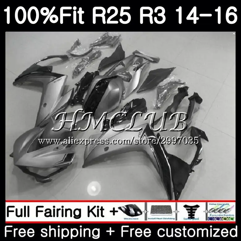 Injection For YAMAHA YZF-R3 YZFR25 2014 2015 2016 2017 10HC11 YZF-R25 Matte grey YZF R3 R25 R 25 YZFR3 14 15 16 17 Fairing kit
Injection For YAMAHA YZF-R3 YZFR25 2014 2015 2016 2017 10HC11 YZF-R25 Matte grey YZF R3 R25 R 25 YZFR3 14 15 16 17 Fairing kit