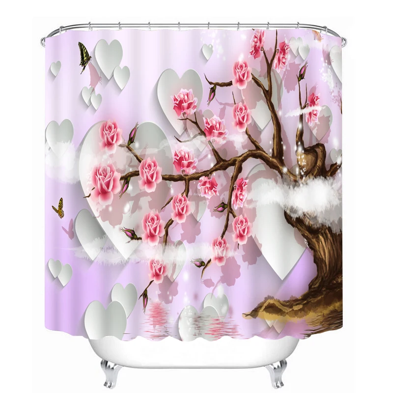 MYRU 3D Print Waterproof Flowers Shower Curtains Bath Products Bathroom Decor with Hooks
MYRU 3D Print Waterproof Flowers Shower Curtains Bath Products Bathroom Decor with Hooks