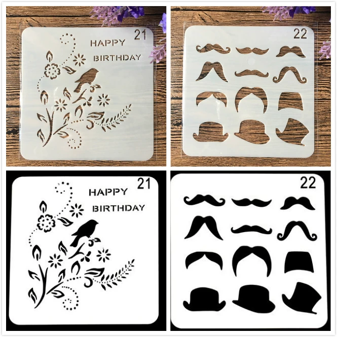 1Pair 13cm Mustache Bird Hat DIY Craft Layering Stencils Painting Scrapbooking Stamping Embossing Album Paper Template
1Pair 13cm Mustache Bird Hat DIY Craft Layering Stencils Painting Scrapbooking Stamping Embossing Album Paper Template