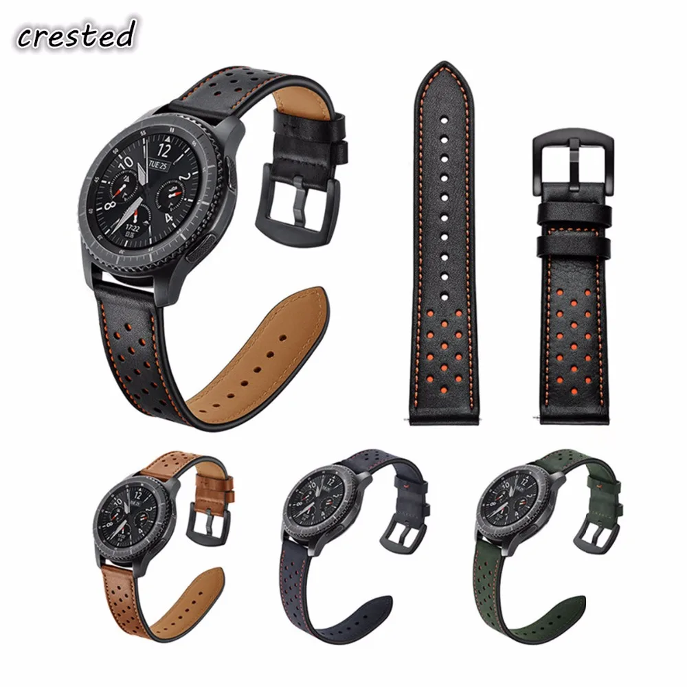 CRESTED Leather Gear S3 Frontier Strap For Samsung Galaxy watch 46mm 22mm Watch Band huawei watch gt strap watchband Bracelet
CRESTED Leather Gear S3 Frontier Strap For Samsung Galaxy watch 46mm 22mm Watch Band huawei watch gt strap watchband Bracelet