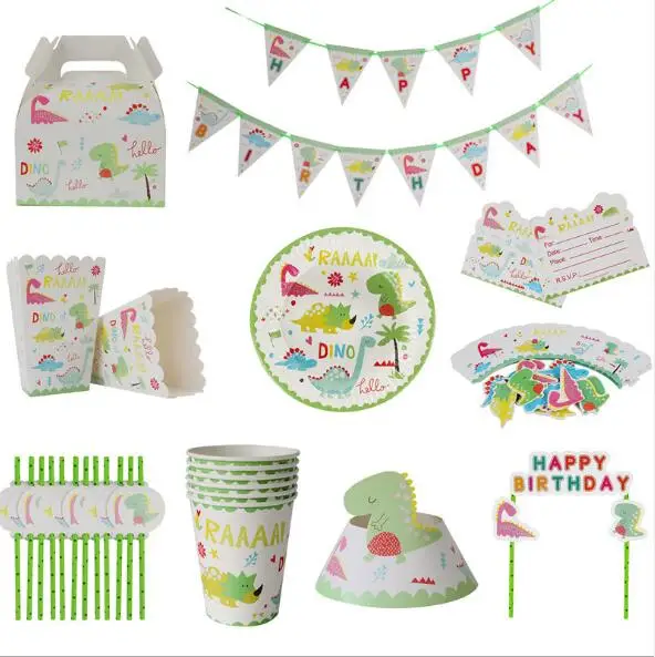 67pcs/lot Dinasour Party supplies for 6kids birthday party plate+cup+straw+banner+wrapper+invitation+Candy box+Popcorn box+hat
67pcs/lot Dinasour Party supplies for 6kids birthday party plate+cup+straw+banner+wrapper+invitation+Candy box+Popcorn box+hat